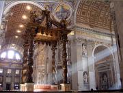 Bernini baldahinos főoltára a Szent Péter Bazilikában 